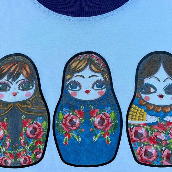 DSQUARED2 Italian silk screen matryoshka dolls t-shirt - Picture 6 of 9